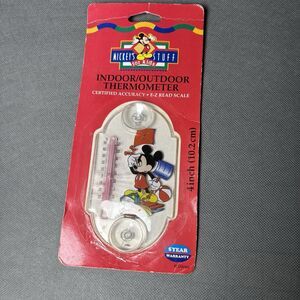 Vintage 1994 Walt Disney Mickey’s Stuff for Kids 4” Indoor-Outdoor Thermometer